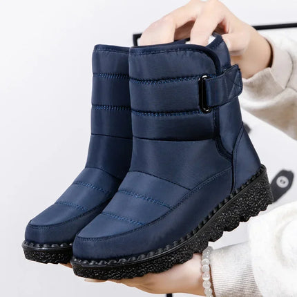 Waterproof Winter Boots for Women 2025 New Faux Fur Long Plush Snow Boots Woman Platform Shoes Warm Cotton Couples Ankle Boots