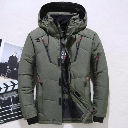 '-20 Degree Down Jacket Male Winter Parkas Men White Duck Down Jacket Hooded Outdoor Thick Warm Padded Snow Coat Oversize M-4XL