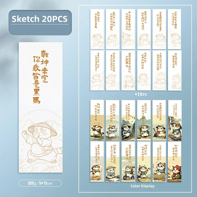 20/40/50/60/100 Sheets Watercolor Paper for Painting, Square/Round Postcard, Art Supplies