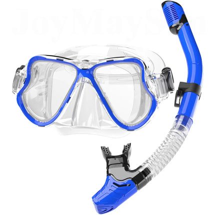 Dry Snorkel Mask Set, Panoramic View, Anti-Fog, Adjustable for Adults.