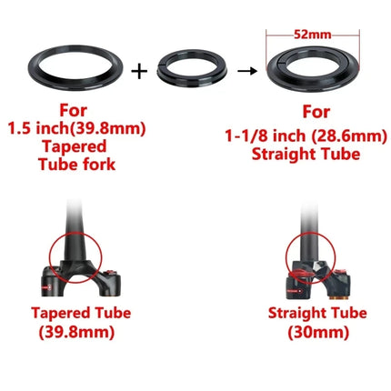 MTB Road Bike Internal Thread-less Headset SEMI-INTEGRATED CNC Headset 1 1/8"-1 1/2" Sealed Bearing Straight Tapered Fork Headset