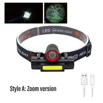 Rechargeable Fishing LED Headlamp - XPE & COB