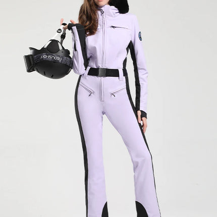 GSOU SNOW One-piece Ski Suit Women Thickening Snowboard Female Overalls Winter Windproof Waterproof Breathable Clothing Skiing