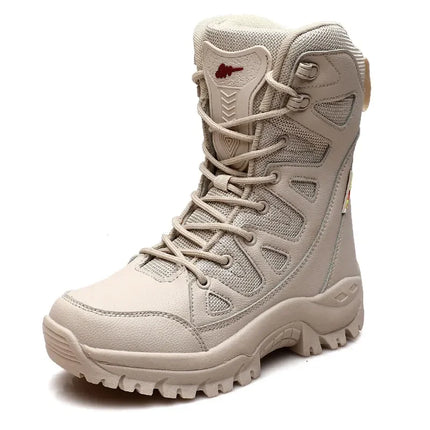 New Men Tactical Boots Waterproof Hunting Hiking Shoe Lace Up Desert Unisex Army Boot Male Women Brand Motorcycle Climbing Shoe