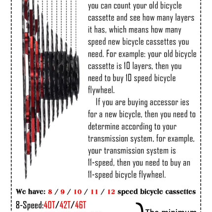 GOLDIX MTB Cassette 8/9/10/11/12 Speed 40-50T for Shimano/SRAM