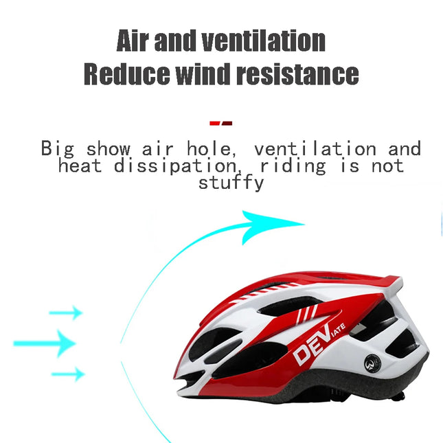DEV Ultralight MTB Road Bike Helmet  19cm Wide, Sports Racing Cycling Helmet