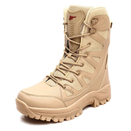 New Men Tactical Boots Waterproof Hunting Hiking Shoe Lace Up Desert Unisex Army Boot Male Women Brand Motorcycle Climbing Shoe