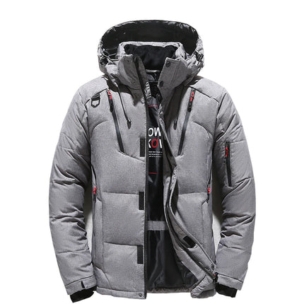 '-20 Degree Down Jacket Male Winter Parkas Men White Duck Down Jacket Hooded Outdoor Thick Warm Padded Snow Coat Oversize M-4XL