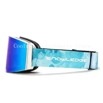 Electrically Heated Anti Fog Polarized Ski Goggles, Magnetic Interchangeable Gradient Lens,  for Winter Sports, Snowboarding