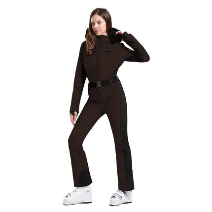 GSOU SNOW One-piece Ski Suit Women Thickening Snowboard Female Overalls Winter Windproof Waterproof Breathable Clothing Skiing