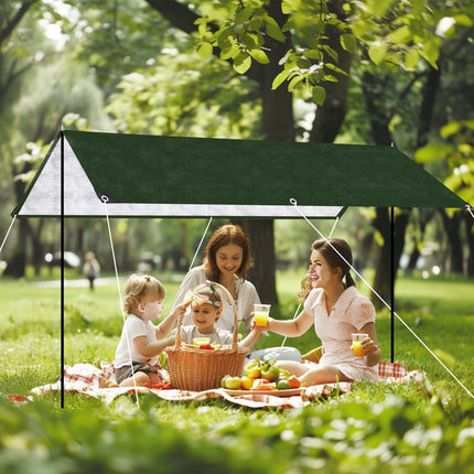 Large waterproof tarp for camping, outdoor shade sail, ultralight garden canopy.