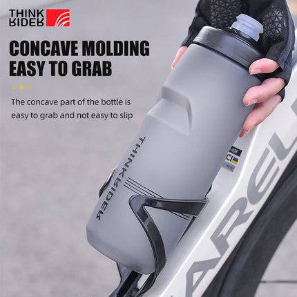 ThinkRider Bicycle Water Bottle  Large Capacity, Plastic, Portable, for MTB & Road Cycling