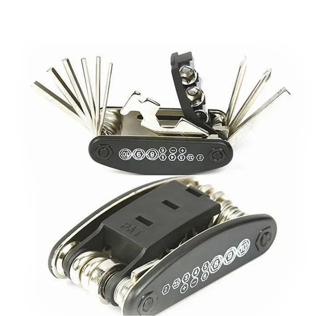 1Pc 16-in-1 Multifunctional Bike Tool, Ideal for cycling maintenance and repairs