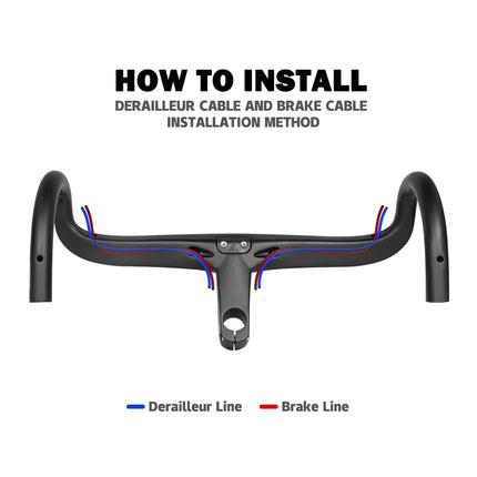 TOSEEK T800 Carbon Integrated Road Handlebar