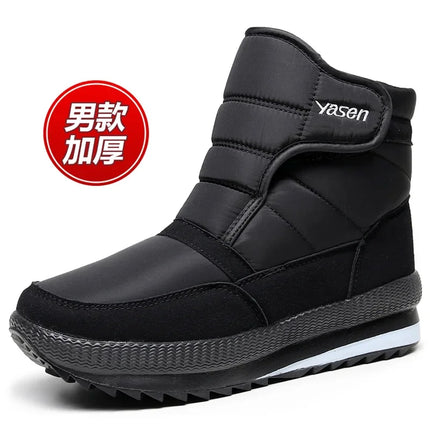 Men's Snow Boots Outdoor Waterproof Casual Cotton Boots for Men Non Slip Platform Boots Plush Warm Winter Boot Big Size47 Botas