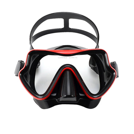 Diving Mask  Anti-Fog, HD, Tempered Glass, Silicone Skirt, with Nose Cover.
