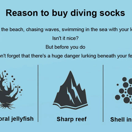 3mm Neoprene Non-slip Diving Socks for Swimming, Surfing & Snorkeling