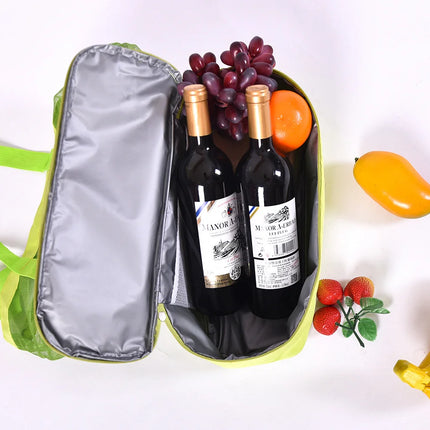 Heat Preservation Mesh Picnic Tote Bag for Women, Waterproof, Double-layer, High Capacity