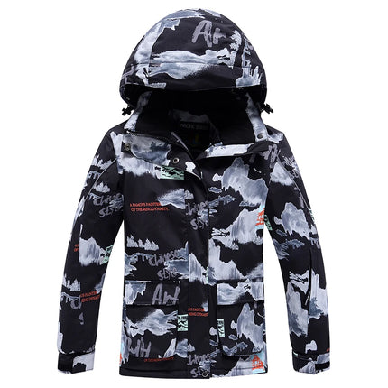Fashion, Children's Snow Suit, Snowboard Clothing Sets, Outdoor Wear, Ski Coat and Strap Pant, Kids Costumes, Boy‘s and Girl's