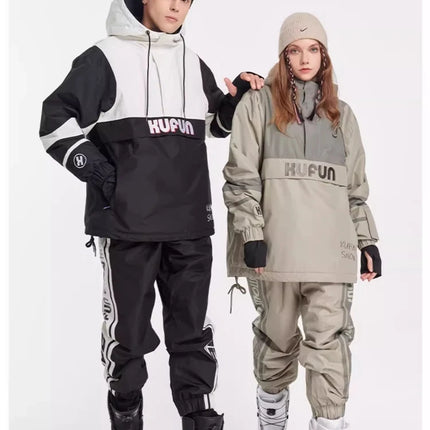 Kufun Ski Wear Snowboard Adult Men Woman Waterproof Snow Suit Hoodies Coat Pants Winter Outdoor Oversize Jacket Purple Warm Blue