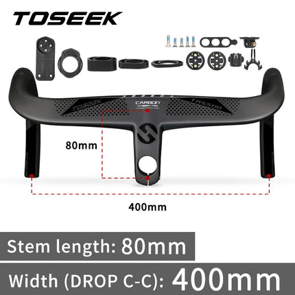 TOSEEK T800 Carbon Integrated Road Handlebar