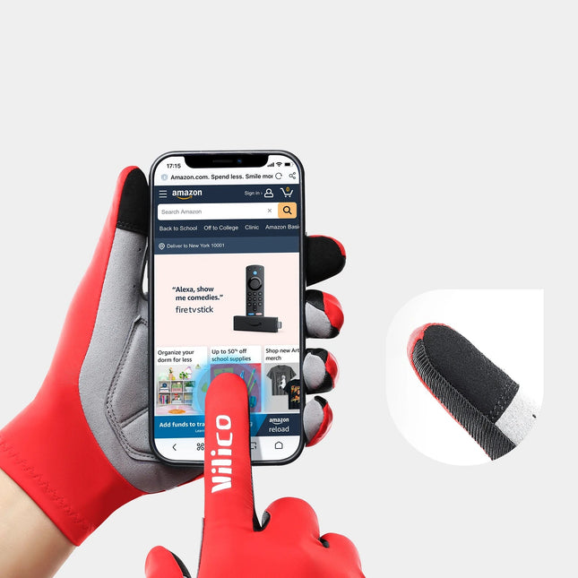 Non-slip, breathable full finger gloves for cycling, hiking, and fishing.