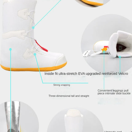Adult Snowboarding Boots BOA Fast Wear Ski Shoes for Men & Women