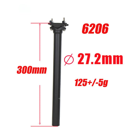 T800 Carbon Fiber Bicycle Seat Post - 27.2/31.6mm, 300/350/400mm, 125g with Titanium Screws