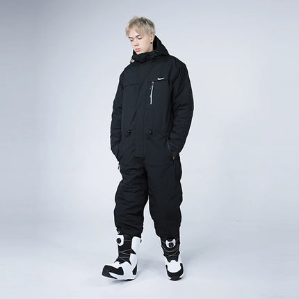 Ski Suit Cold-Proof Men's and Women's One-Piece Outdoor Waterproof Windproof Snowboarding Suit горнолыжный костюм мужской