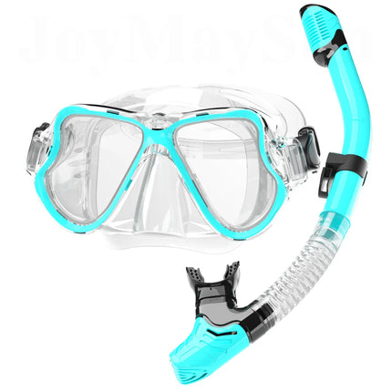 Dry Snorkel Mask Set, Panoramic View, Anti-Fog, Adjustable for Adults.