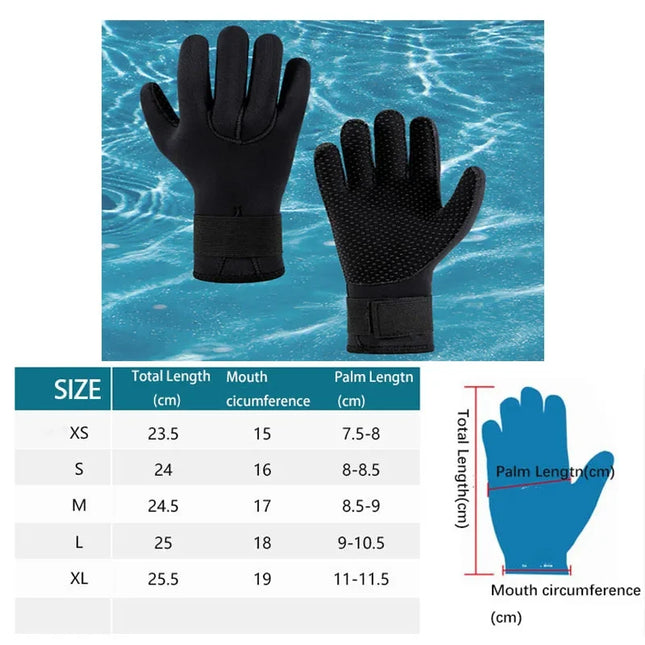3mm/5mm Neoprene Wetsuit Gloves for Diving, Fishing, Spearfishing, Paddling, Surfing - Thermal, Anti-Slip.