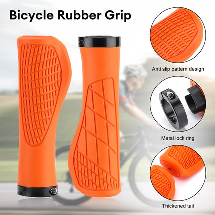 MTB Shockproof Anti-Slip Lockable Bicycle Grips  Ergonomic Rubber Ball Handle