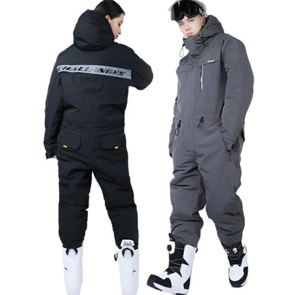 Ski Suit Cold-Proof Men's and Women's One-Piece Outdoor Waterproof Windproof Snowboarding Suit горнолыжный костюм мужской