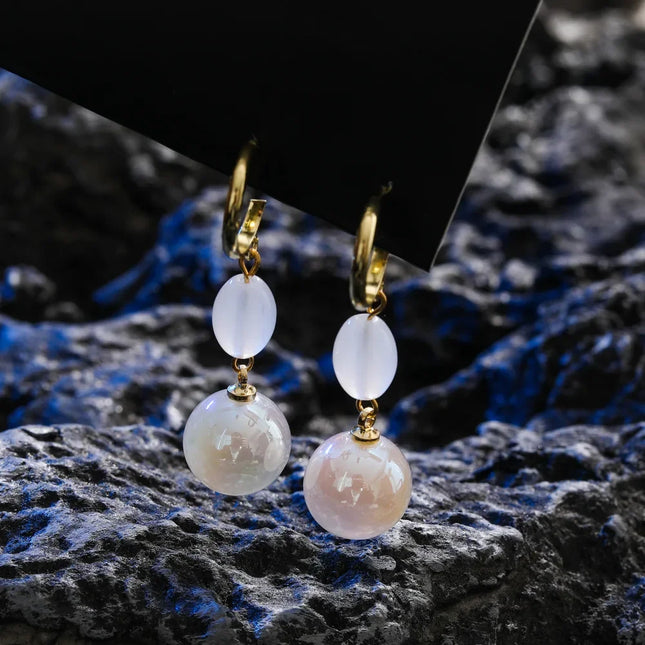 Simulation Pearl Long Earrings