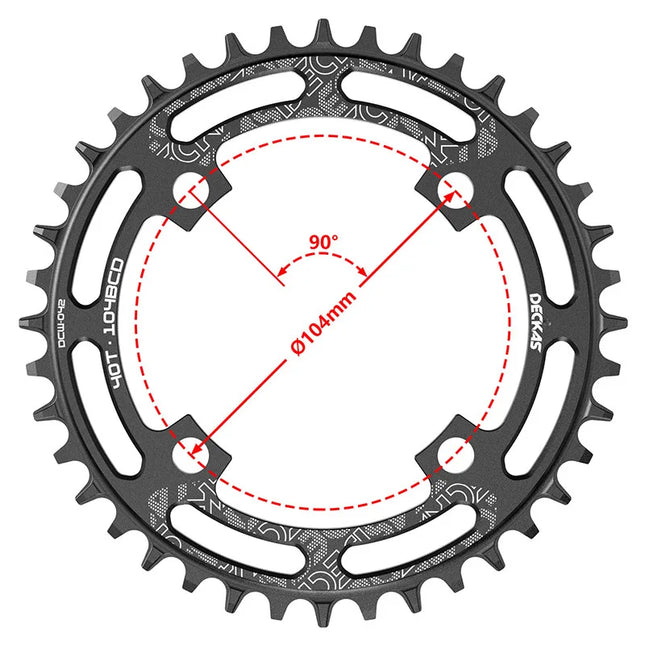Deckas 104BCD Oval/Round Wide Narrow Chainring MTB 32T-52T Crankset