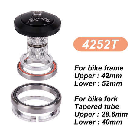 ZTTO MTB Road Bicycle Headset CNC 1 1/8"-1 1/2" Tapered 28.6 Fork Bearing