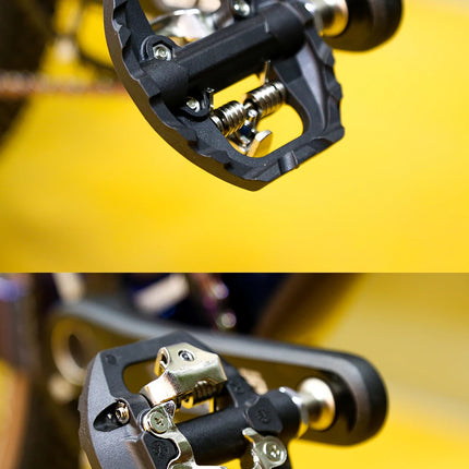 TANKE Mountain Bike Pedals SPD Dual Clipless & Flat Aluminum Pedals with 3 Sealed Bearings