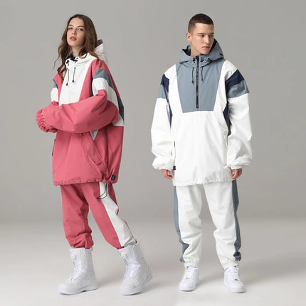 Searipe Warm Ski Suit Women Men Waterproof Windproof Couple Snowboarding Jacket Pants Set Female Snow Costumes Outdoor Unisex