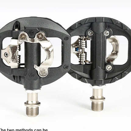 TANKE Mountain Bike Pedals SPD Dual Clipless & Flat Aluminum Pedals with 3 Sealed Bearings
