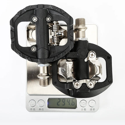 TANKE Mountain Bike Pedals SPD Dual Clipless & Flat Aluminum Pedals with 3 Sealed Bearings