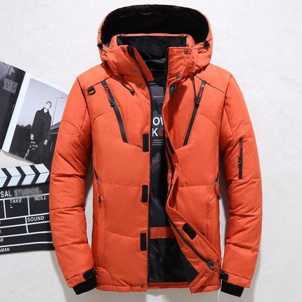 '-20 Degree Down Jacket Male Winter Parkas Men White Duck Down Jacket Hooded Outdoor Thick Warm Padded Snow Coat Oversize M-4XL