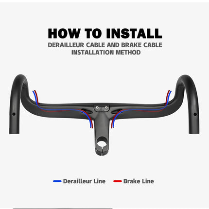 TOSEEK T800 Carbon Integrated Road Handlebar