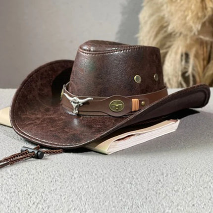 Fashion Cow Head Decor Cowboy Hat