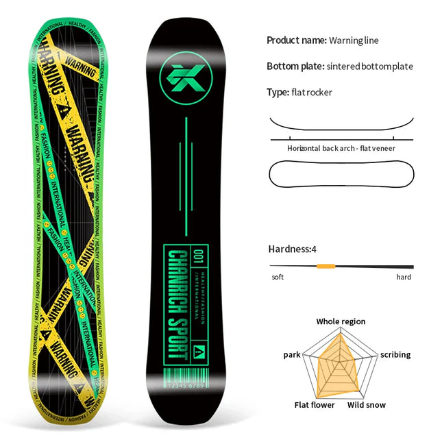 Professional Snowboard Classy All-Purpose Flat Rocker Comprehensive Male and Female Adult Flat Snowboard Ski Equipment High Quality Hardness 4 Ski Equipment for Young People