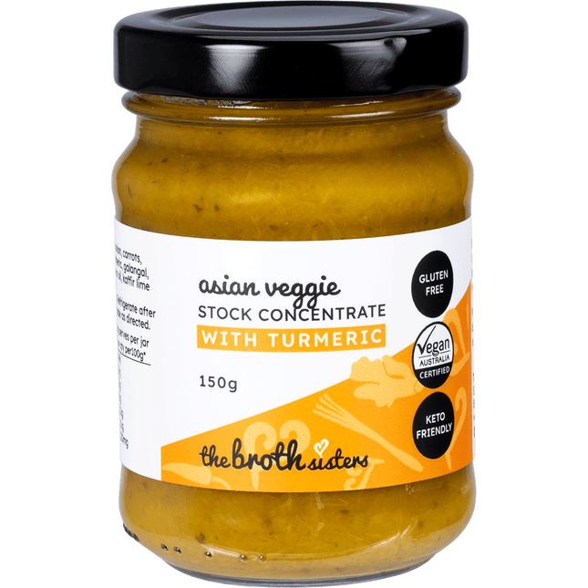 The Broth Sisters Asian Veggie Stock Concentrate with Turmeric 150g