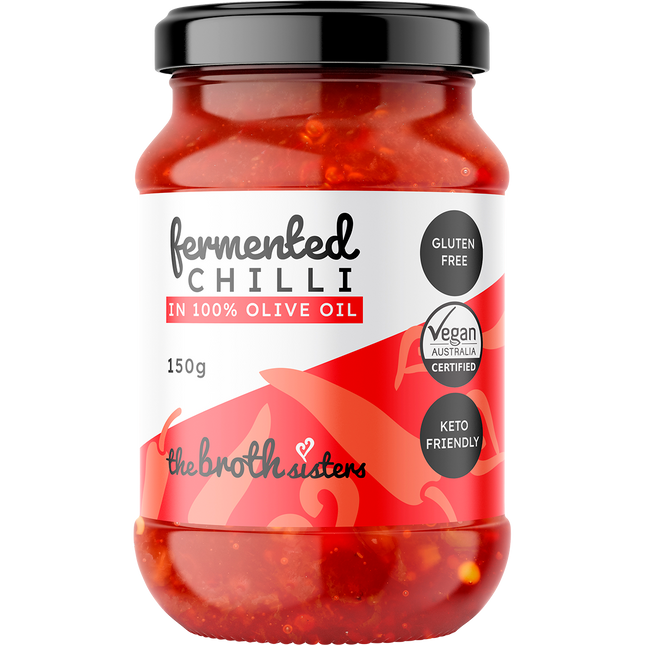 The Broth Sisters Fermented Chilli in 100% Olive Oil 150g