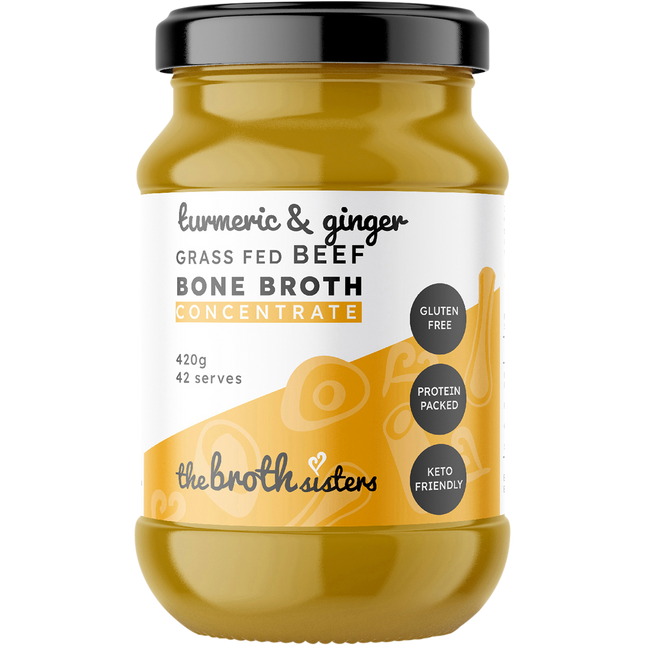 The Broth Sisters Beef Bone Broth Concentrate Turmeric & Ginger 420g