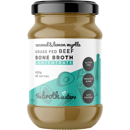 The Broth Sisters - Beef Bone Broth Concentrate Coconut & Lemon Myrtle - 420g