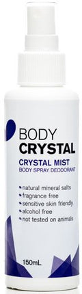 BODY CRYSTAL MIST FRAGRANCE FREE 150ML