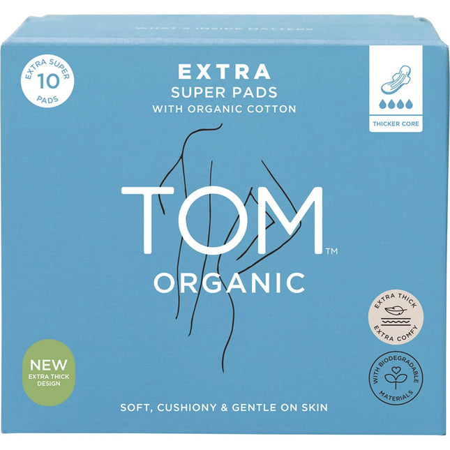 TOM Organic - Pads Extra Super - 4x10pk